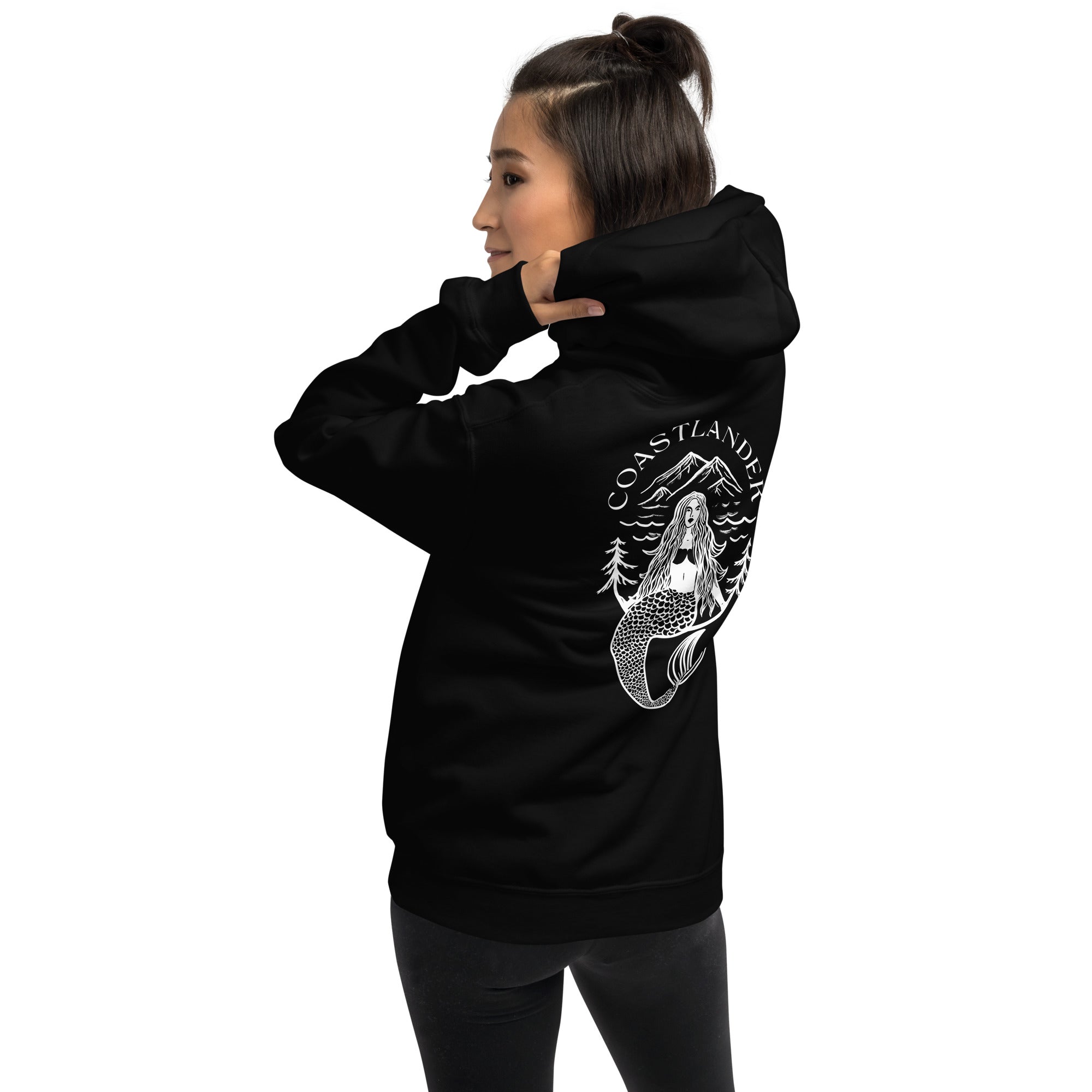 Design of Coastlander Mermaid Design - Unisex Hoodie , the colour is