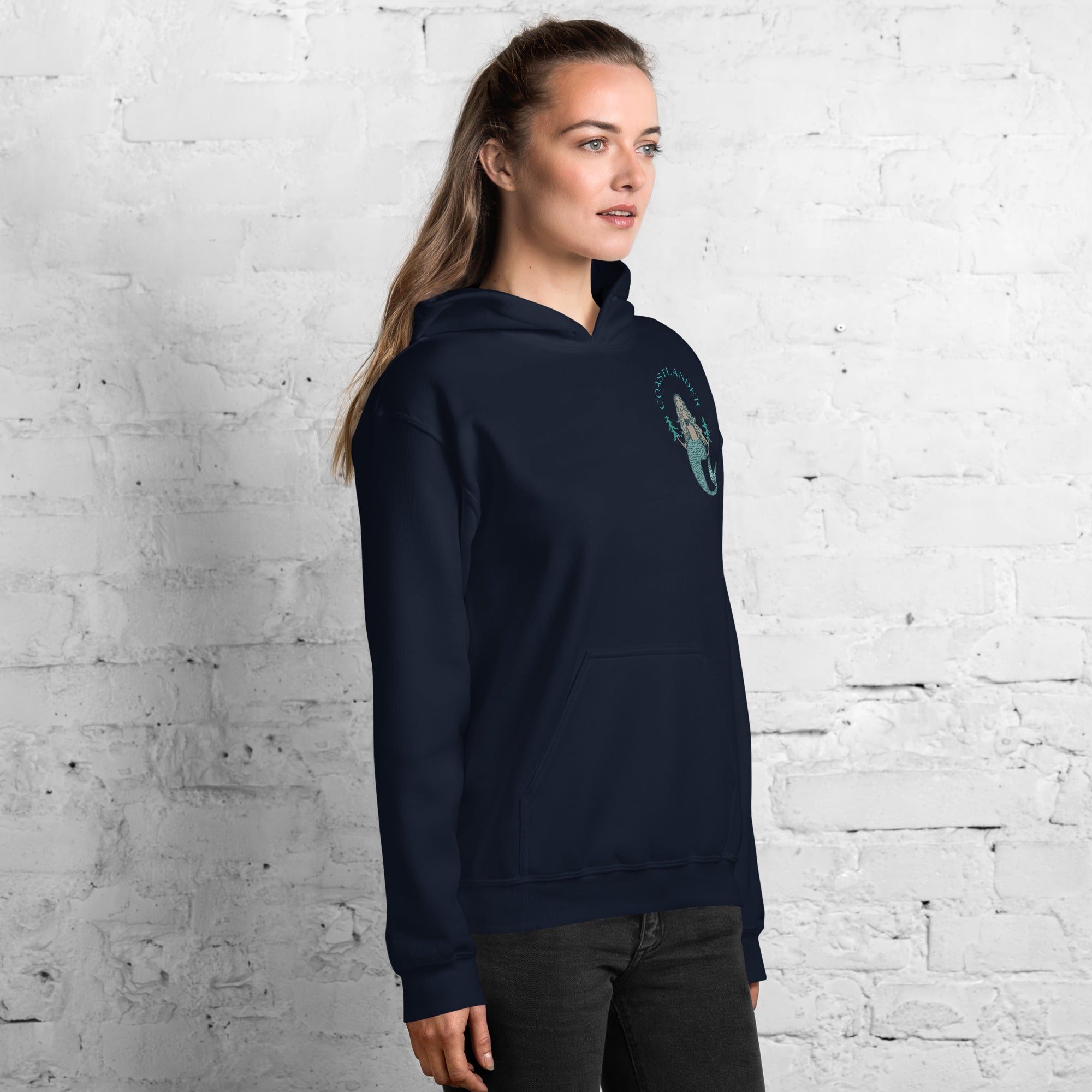 Design of Coastlander Mermaid Design - Unisex Hoodie , the colour is