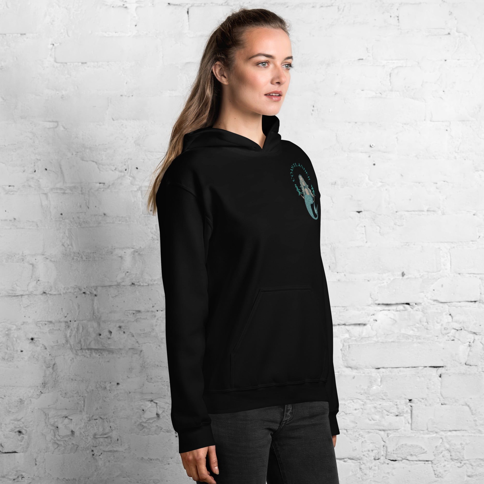 Design of Coastlander Mermaid Design - Unisex Hoodie , the colour is