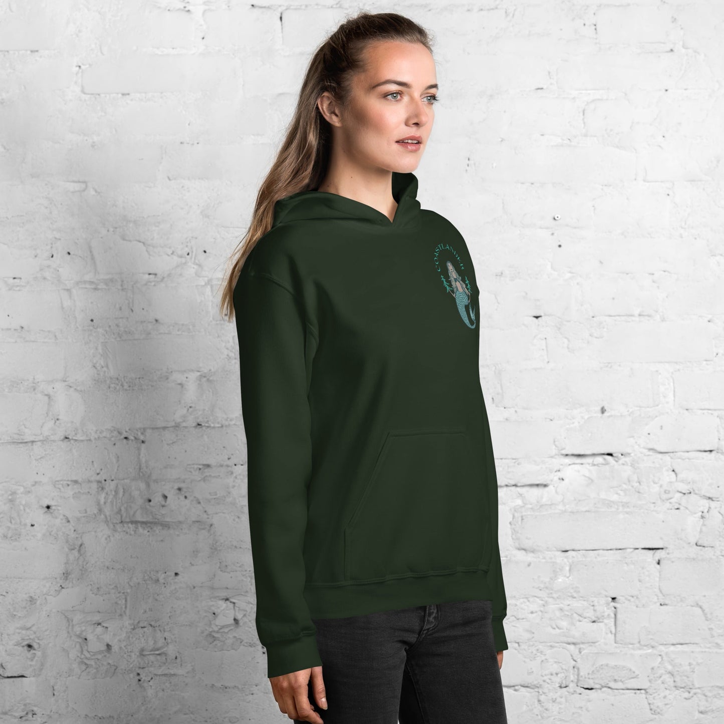 Design of Coastlander Mermaid Design - Unisex Hoodie , the colour is