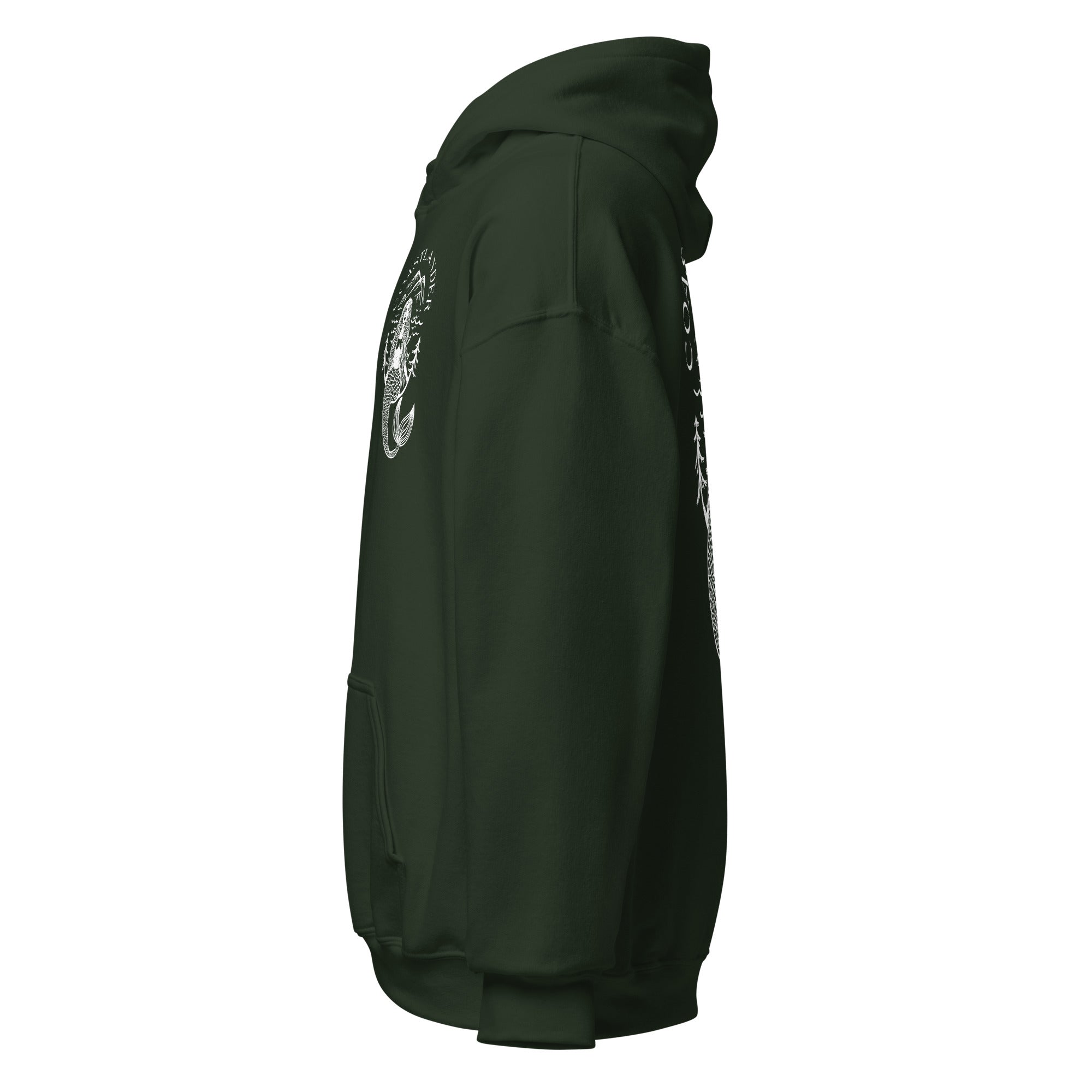 Design of Coastlander Mermaid Design - Unisex Hoodie , the colour is