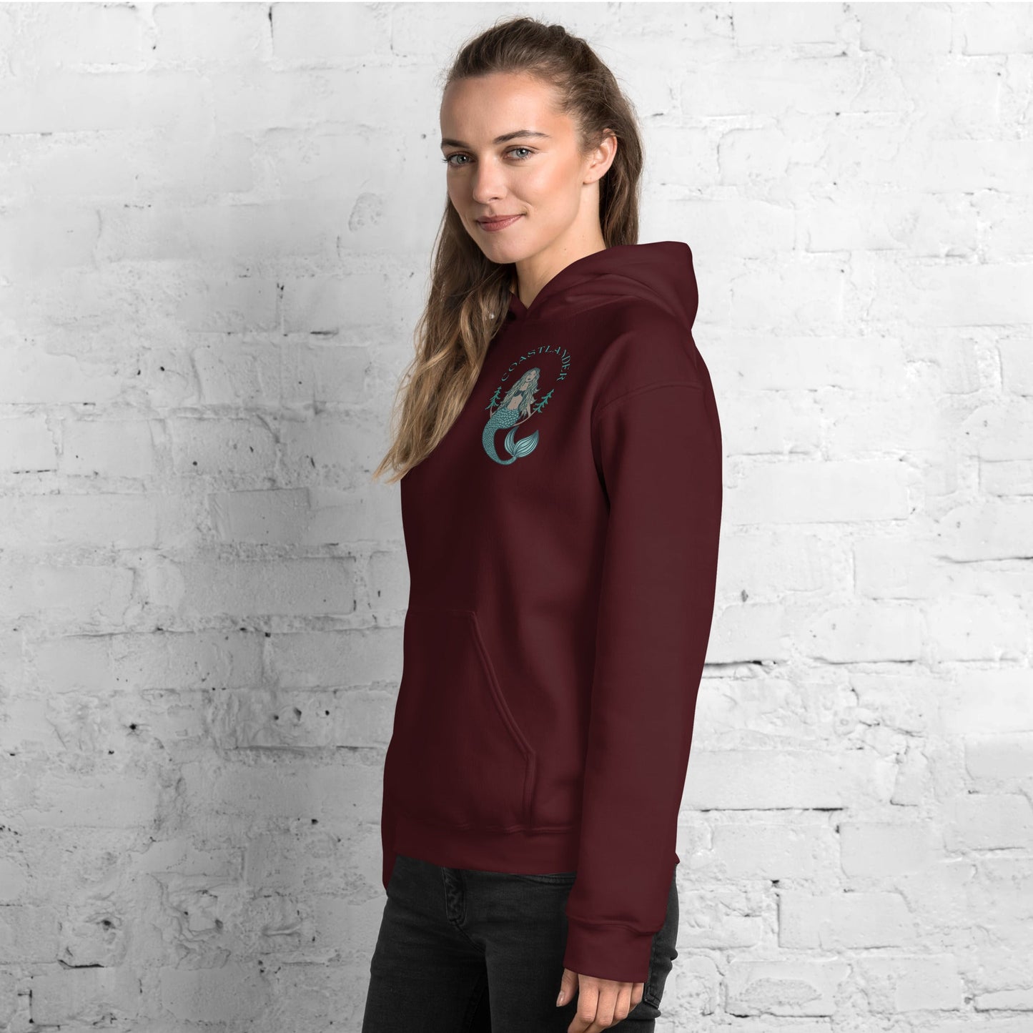 Design of Coastlander Mermaid Design - Unisex Hoodie , the colour is