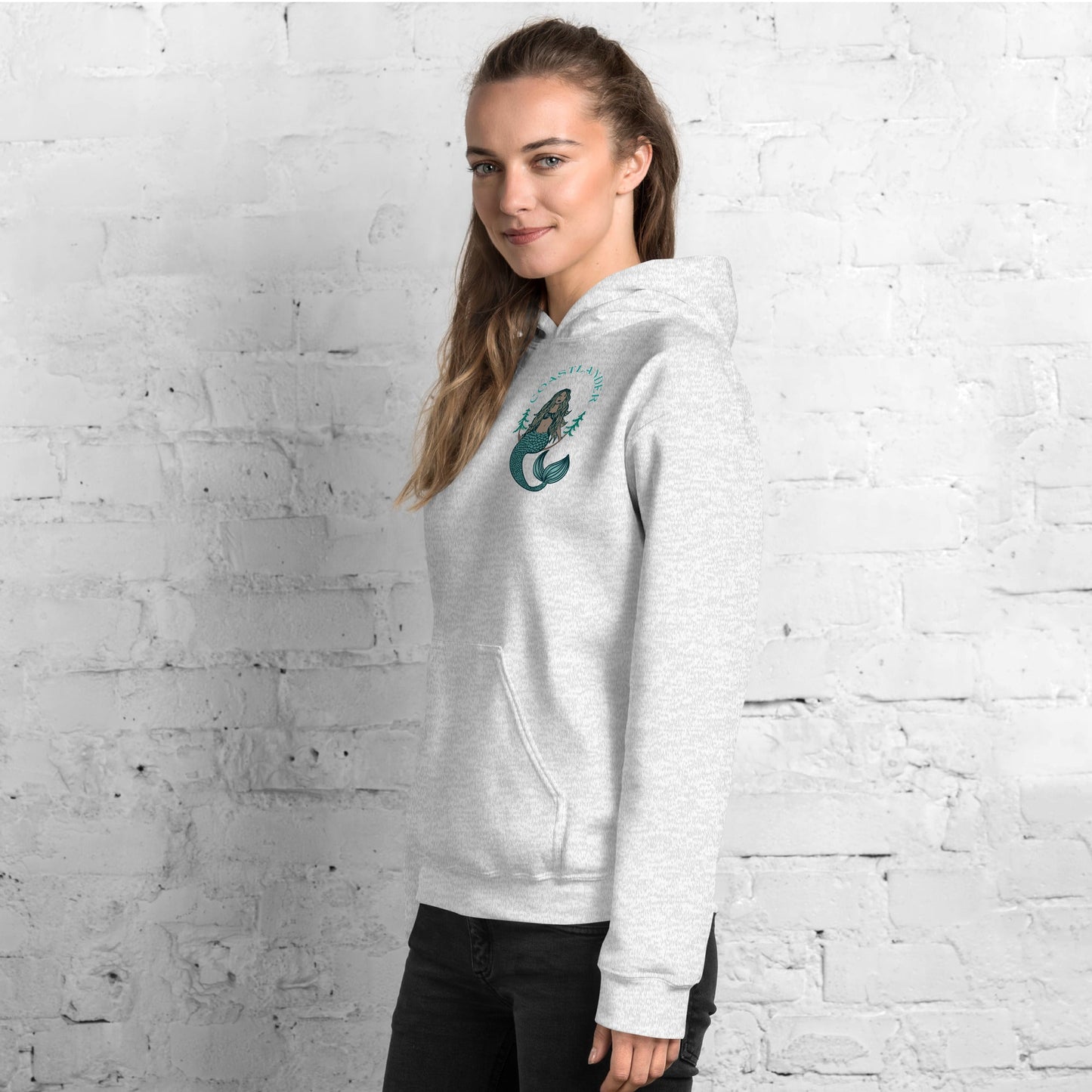 Design of Coastlander Mermaid Design - Unisex Hoodie , the colour is