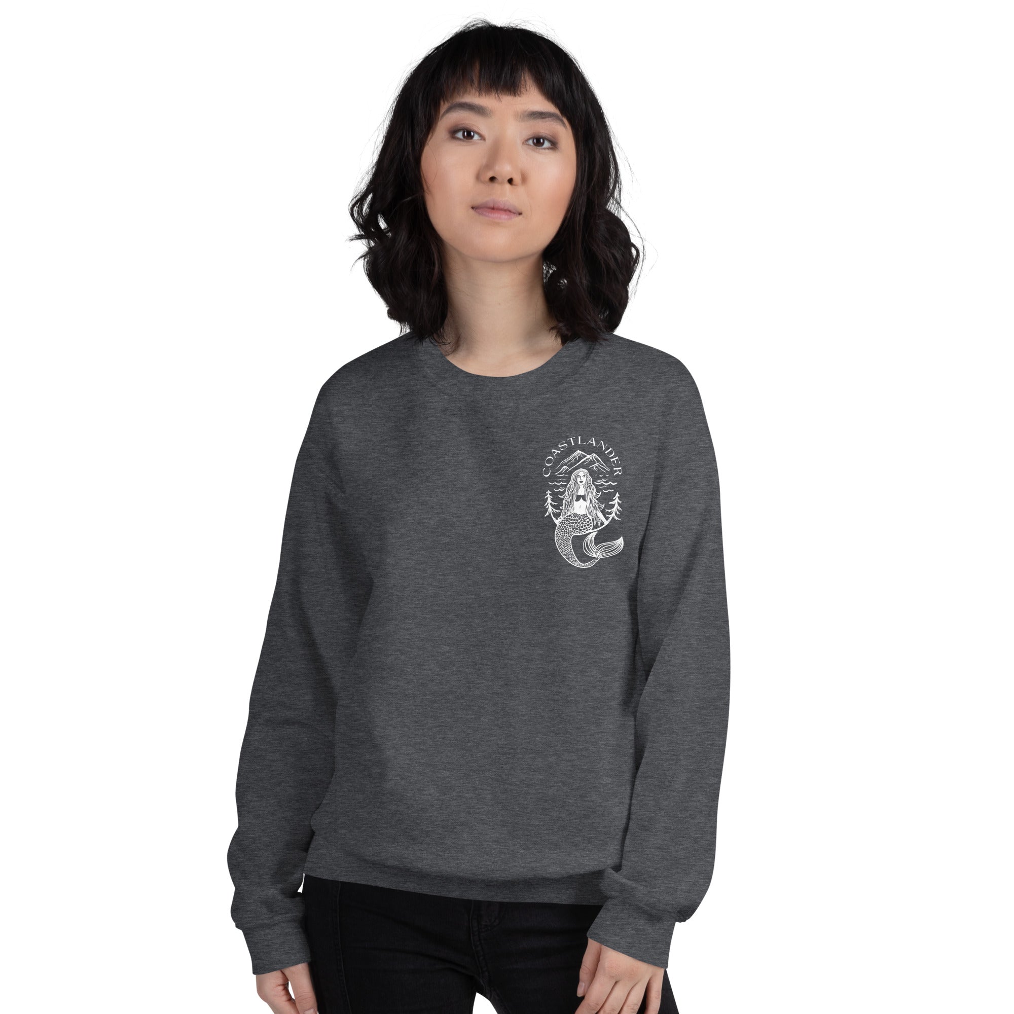 Design of Coastlander Mermaid Design - Unisex Sweatshirt , the colour is