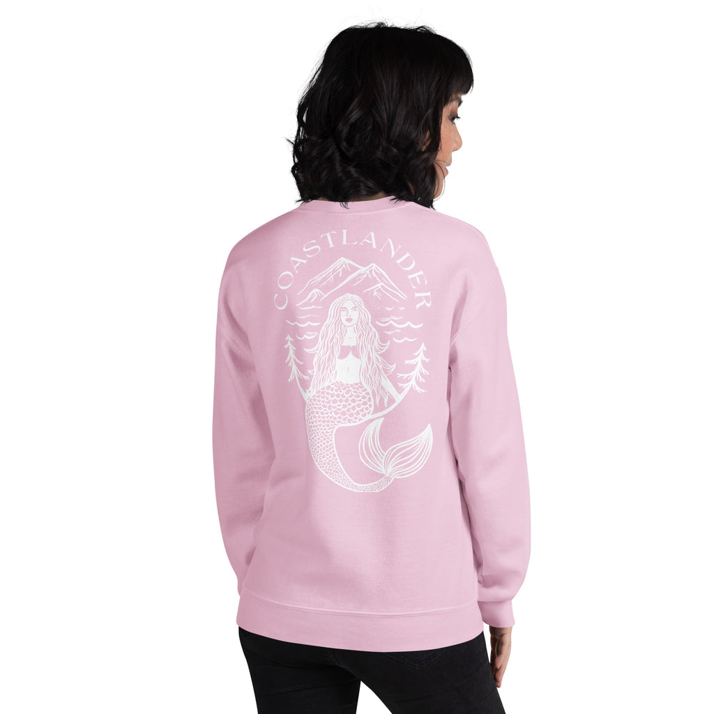 Design of Coastlander Mermaid Design - Unisex Sweatshirt , the colour is Light Pink