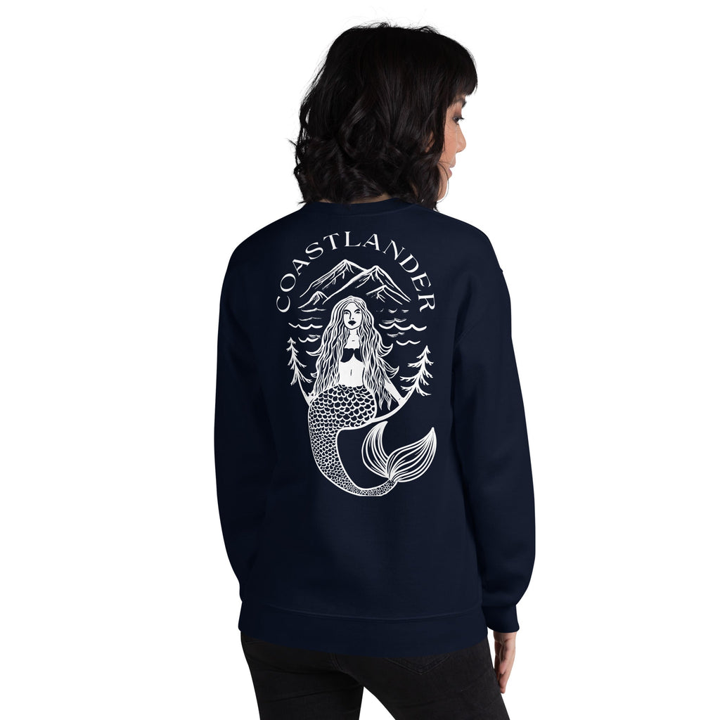 Design of Coastlander Mermaid Design - Unisex Sweatshirt , the colour is Navy
