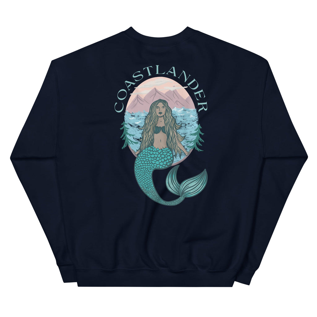 Design of Coastlander Mermaid Design - Unisex Sweatshirt , the colour is Navy