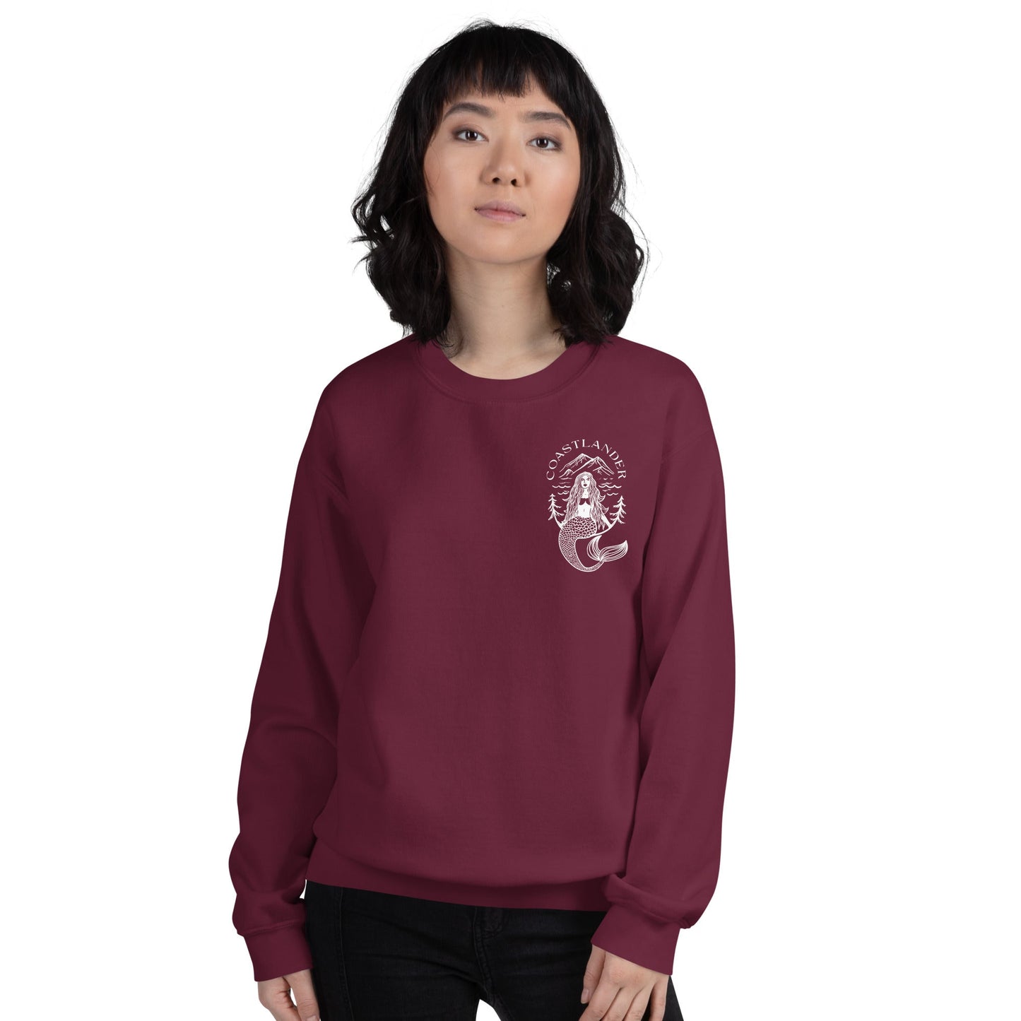 Design of Coastlander Mermaid Design - Unisex Sweatshirt , the colour is
