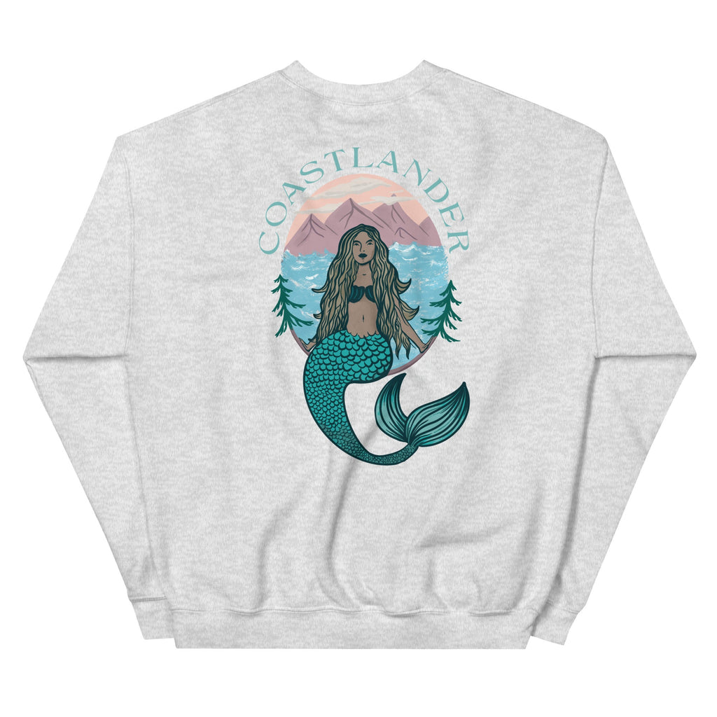 Design of Coastlander Mermaid Design - Unisex Sweatshirt , the colour is Ash