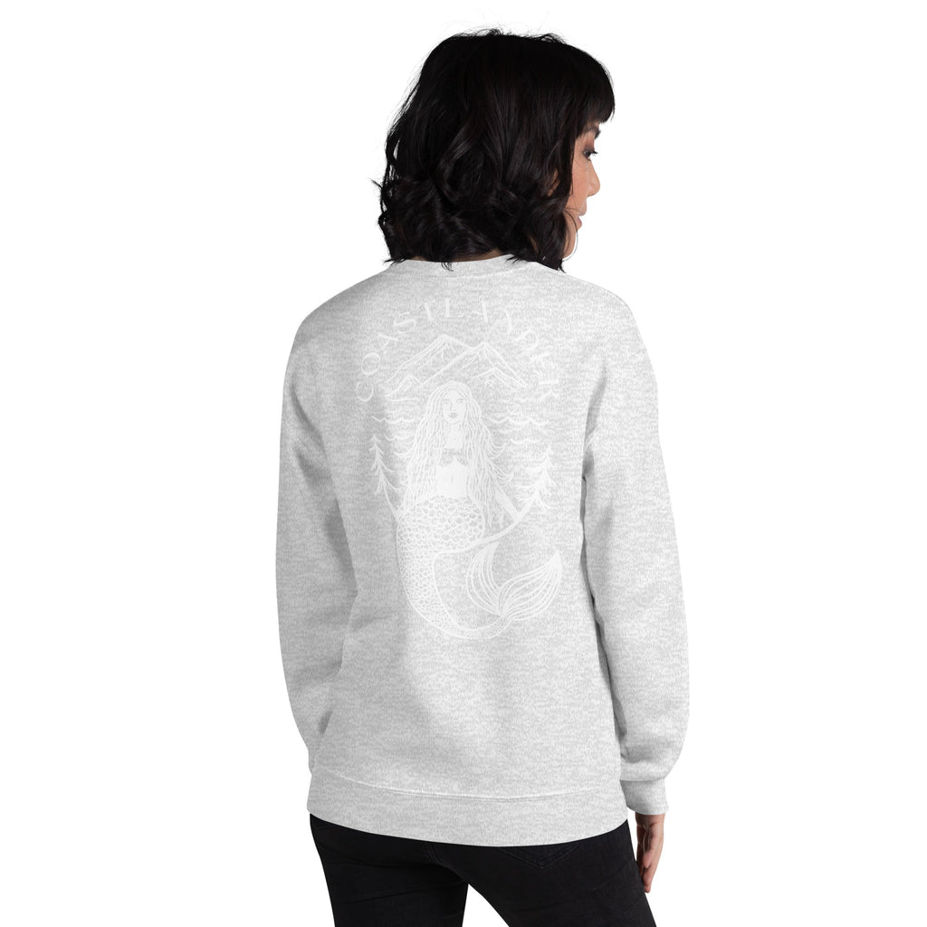 Design of Coastlander Mermaid Design - Unisex Sweatshirt , the colour is Ash