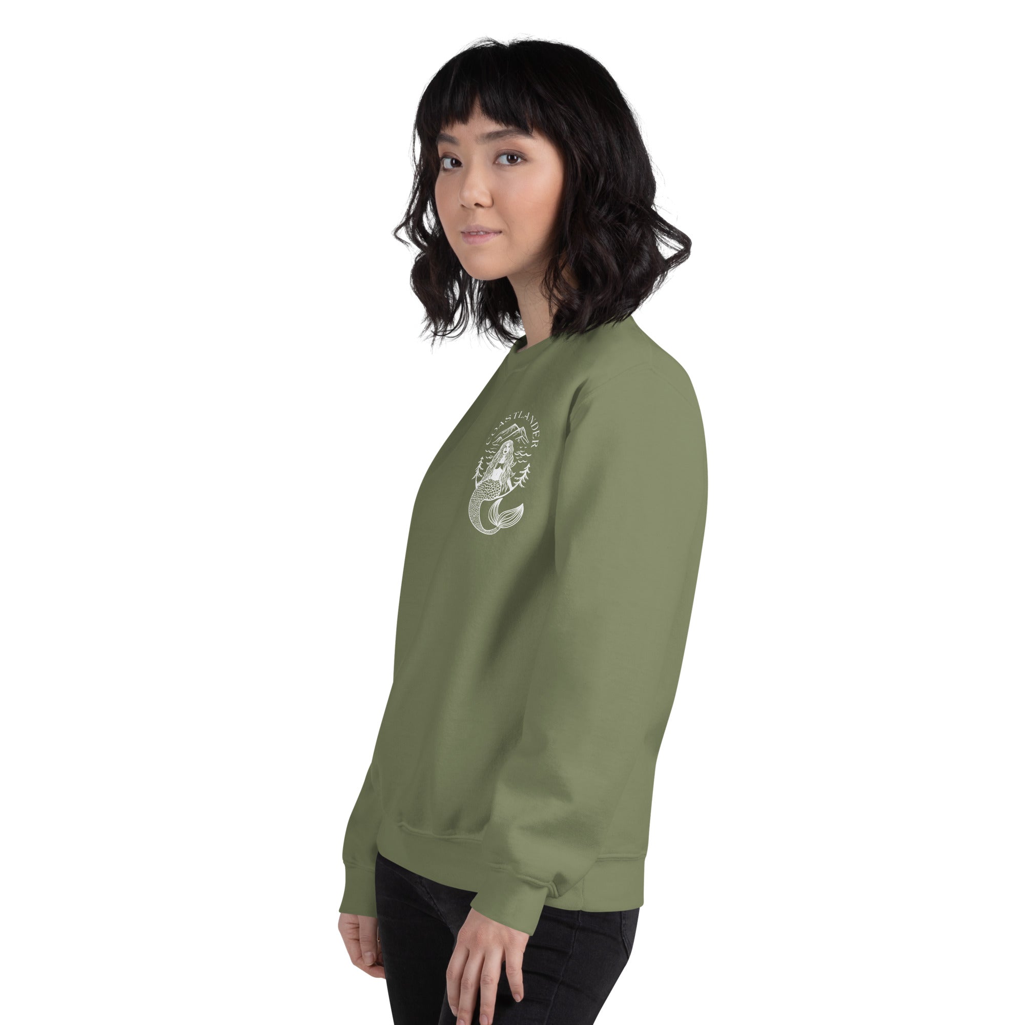 Design of Coastlander Mermaid Design - Unisex Sweatshirt , the colour is