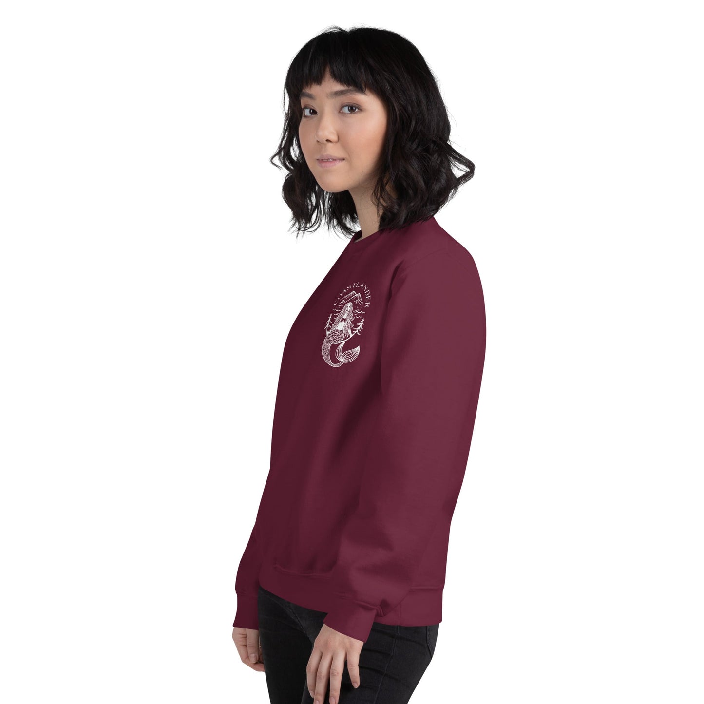 Design of Coastlander Mermaid Design - Unisex Sweatshirt , the colour is