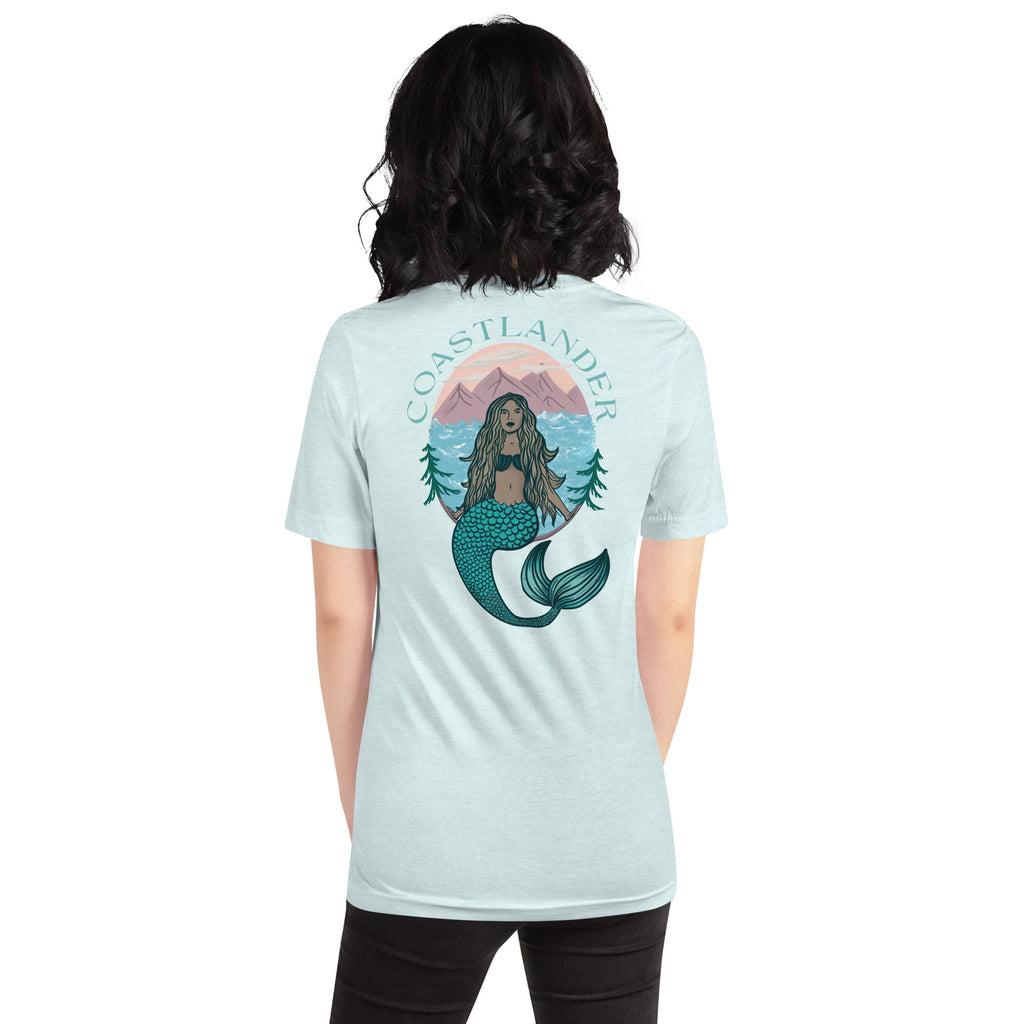 Design of Coastlander Mermaid Design - Unisex t-shirt , the colour is Heather Ice Blue