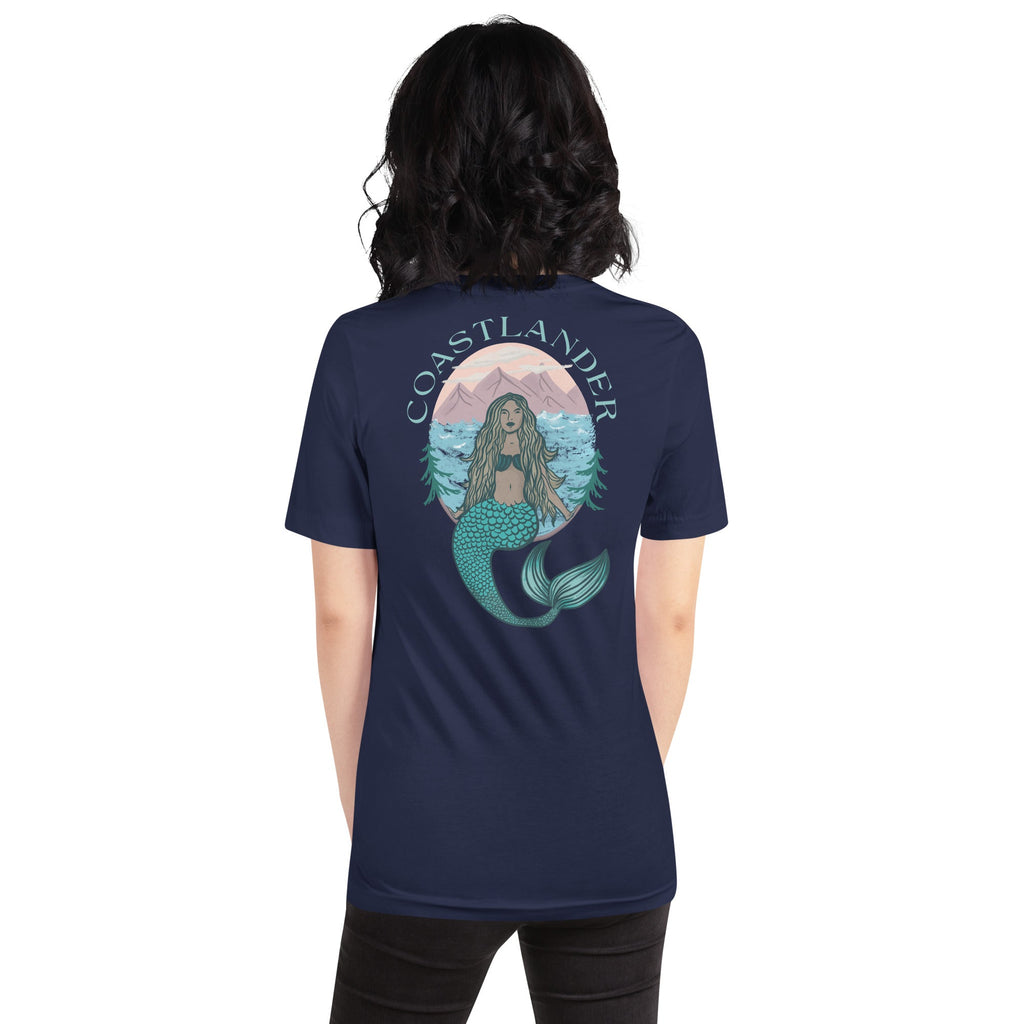 Design of Coastlander Mermaid Design - Unisex t-shirt , the colour is Navy