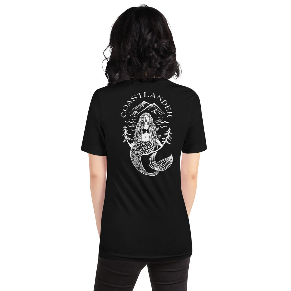 Design of Coastlander Mermaid Design - Unisex t-shirt , the colour is Black