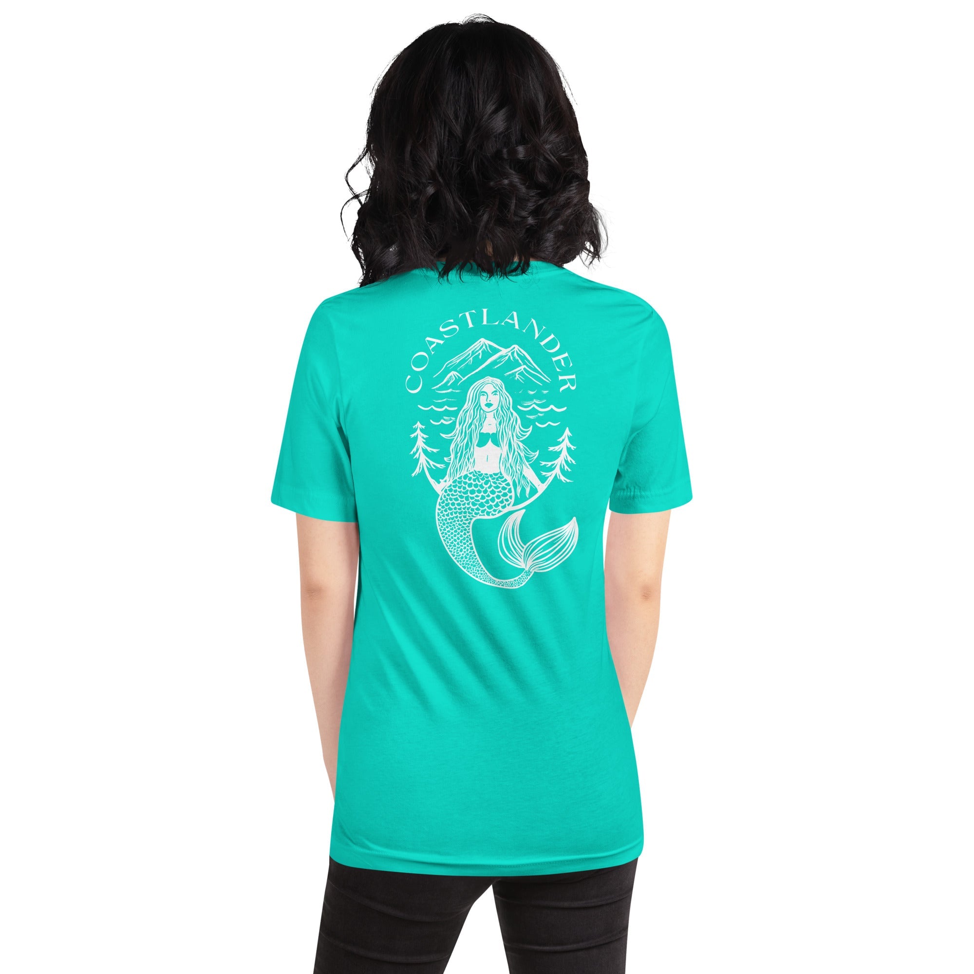 Design of Coastlander Mermaid Design - Unisex t-shirt , the colour is Teal