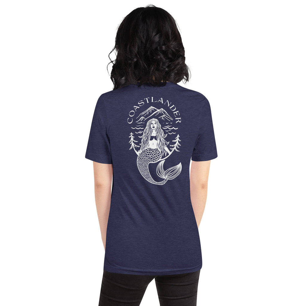 Design of Coastlander Mermaid Design - Unisex t-shirt , the colour is Heather Midnight Navy