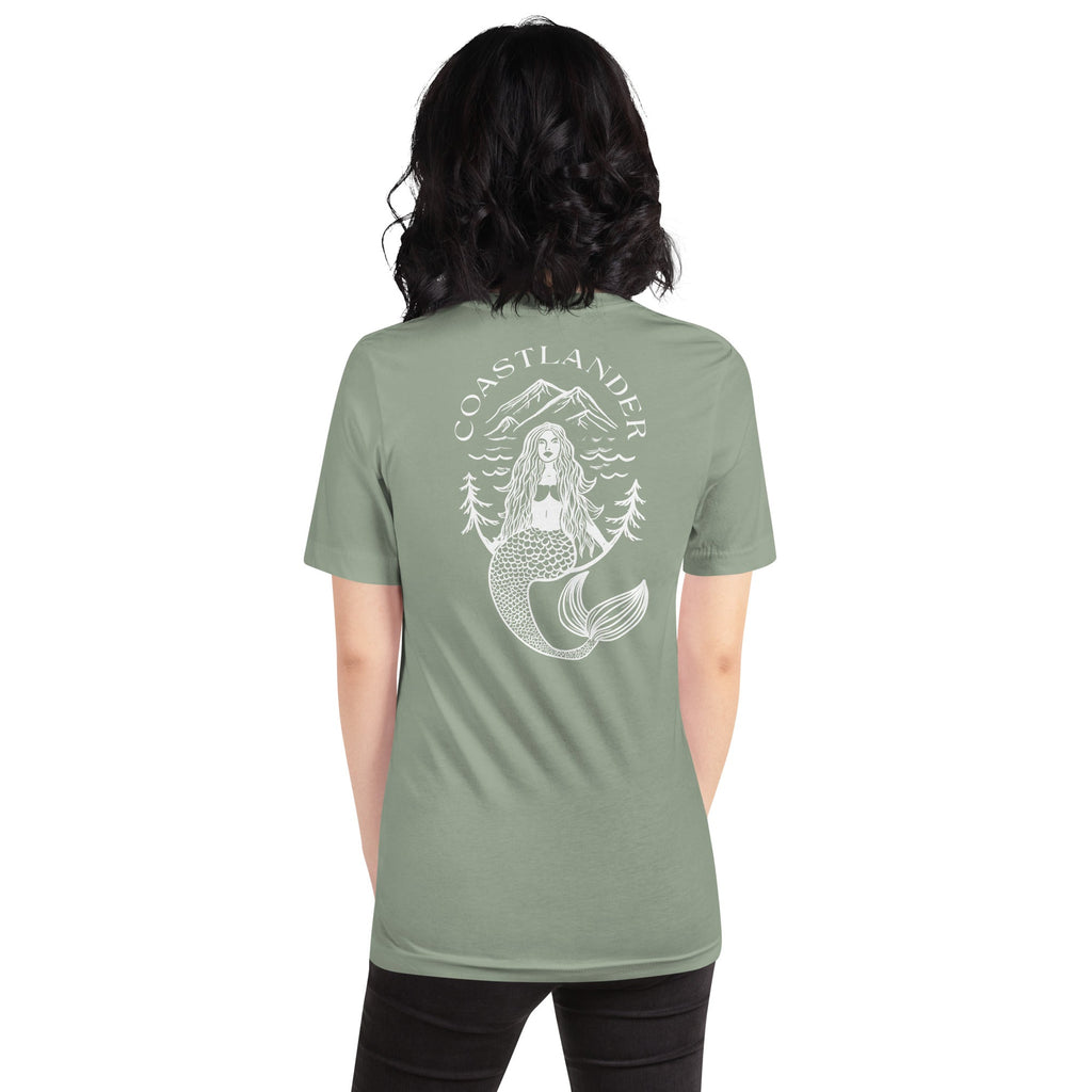 Design of Coastlander Mermaid Design - Unisex t-shirt , the colour is Sage