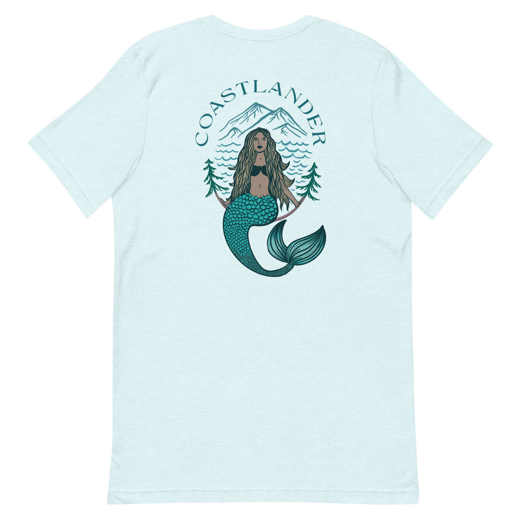 Design of Coastlander Mermaid Design - Unisex t-shirt , the colour is Heather Ice Blue