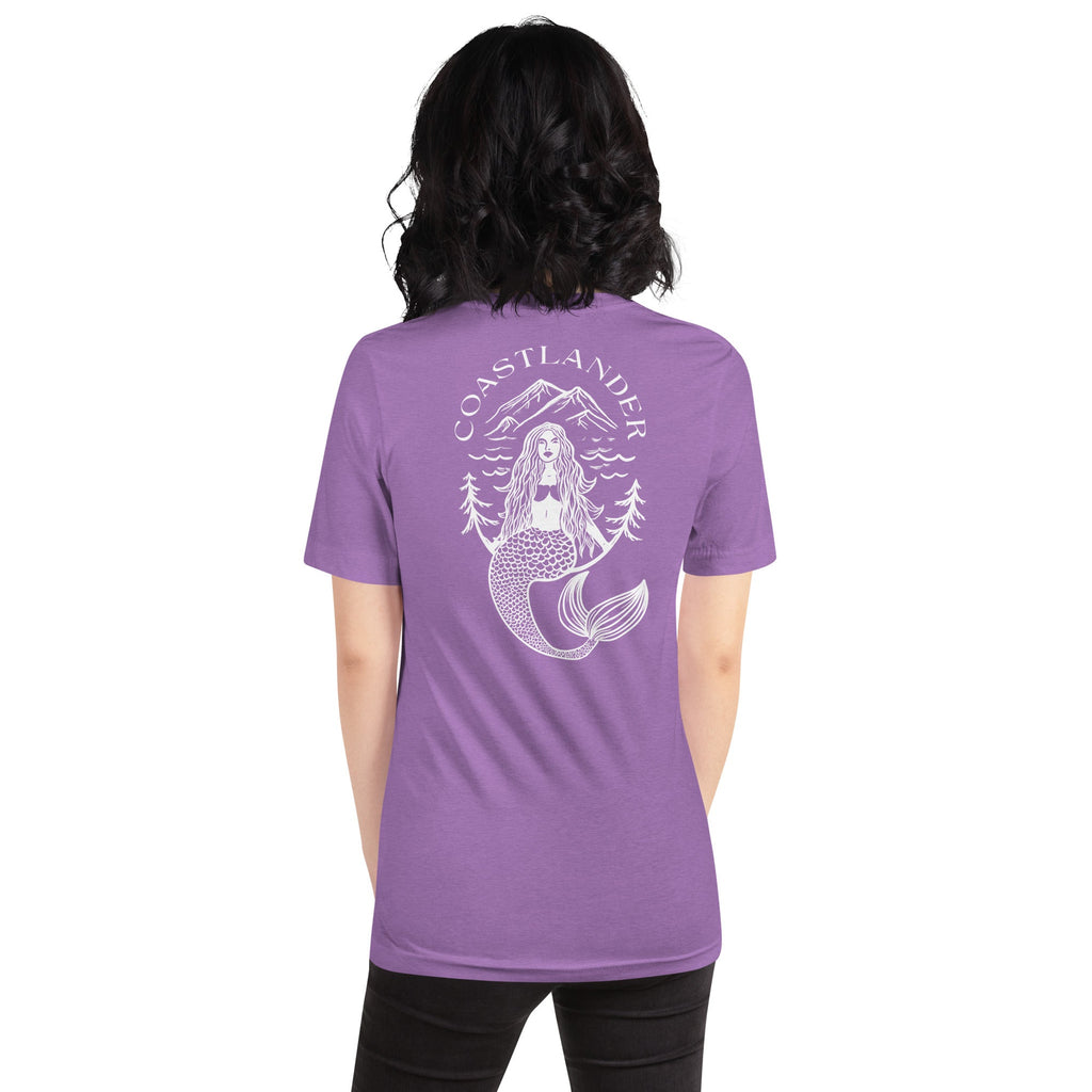 Design of Coastlander Mermaid Design - Unisex t-shirt , the colour is Heather Team Purple