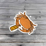 Design of Fireball Crab - Sticker , the colour is