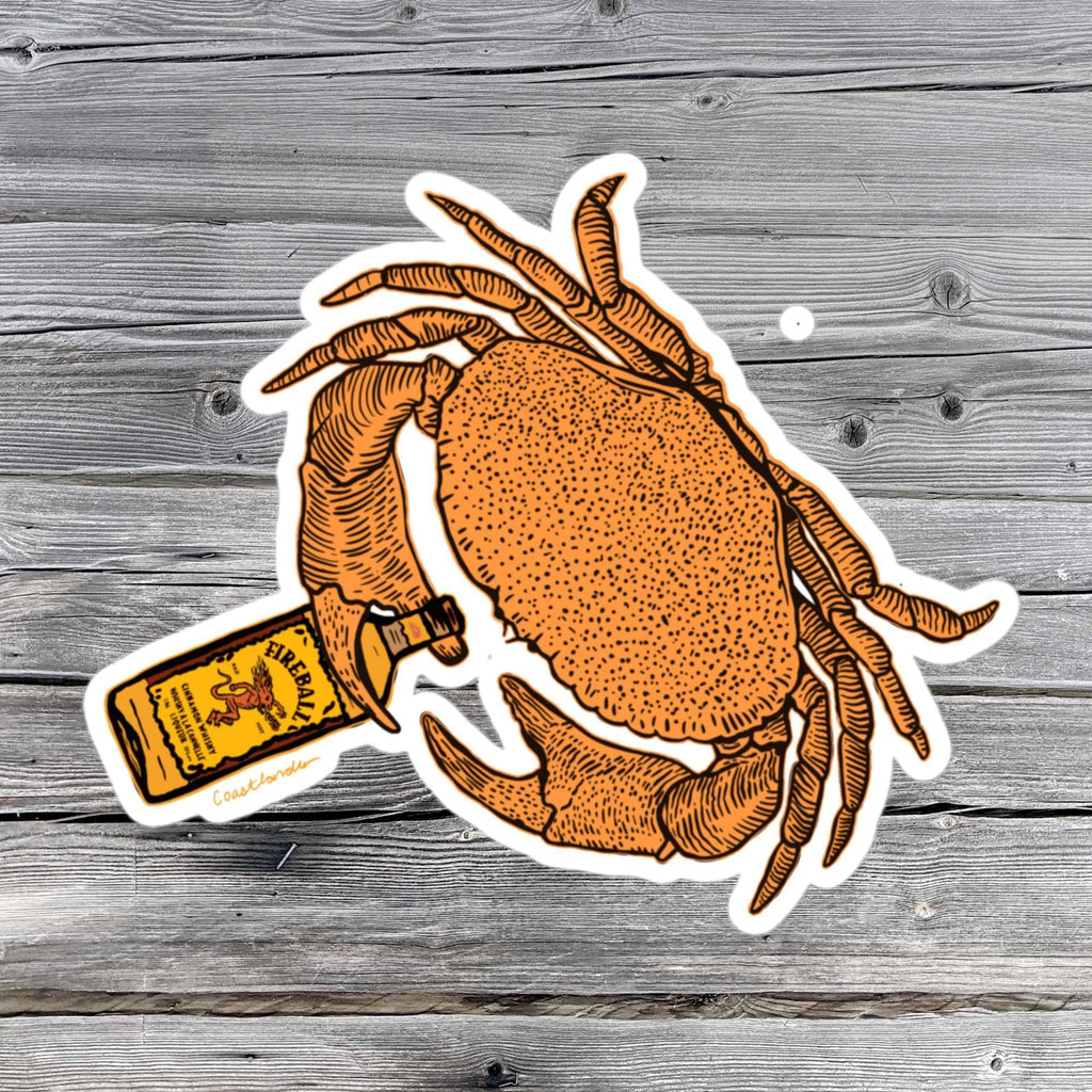 Design of Fireball Crab - Sticker , the colour is 5.5″×5.5″