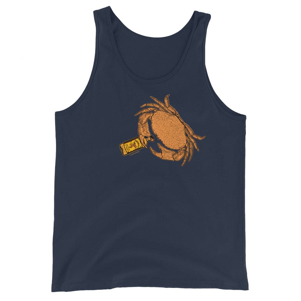 Design of Fireball Crab - Unisex Tank Top , the colour is Navy