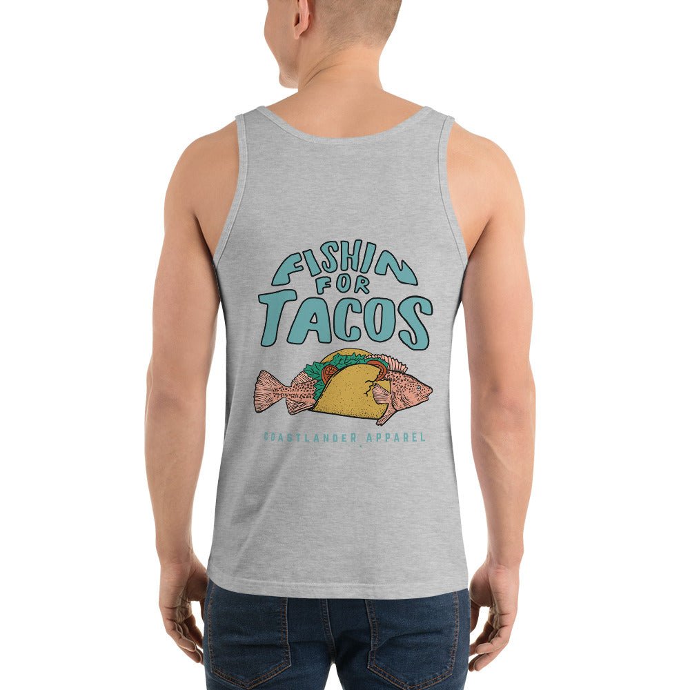 Design of Fishin For Tacos - Men's Tank Top , the colour is