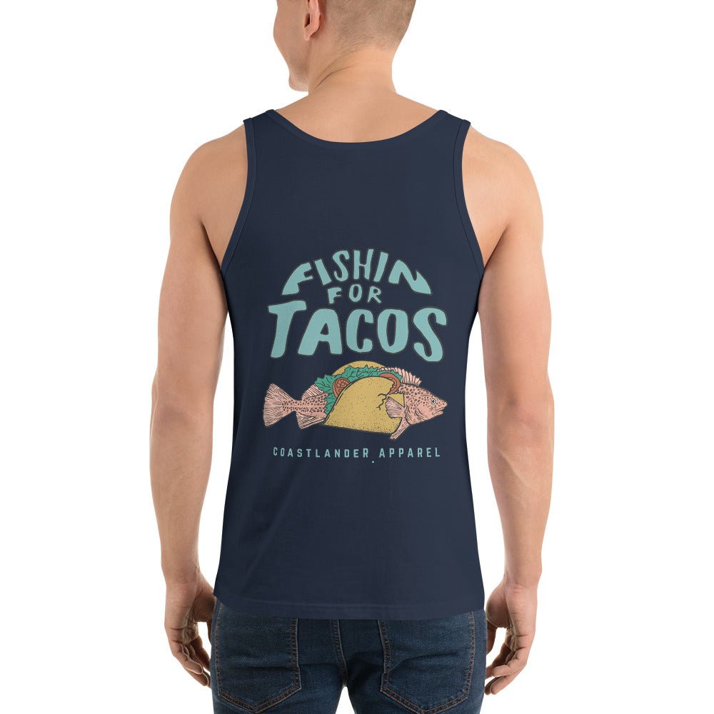 Design of Fishin For Tacos - Men's Tank Top , the colour is