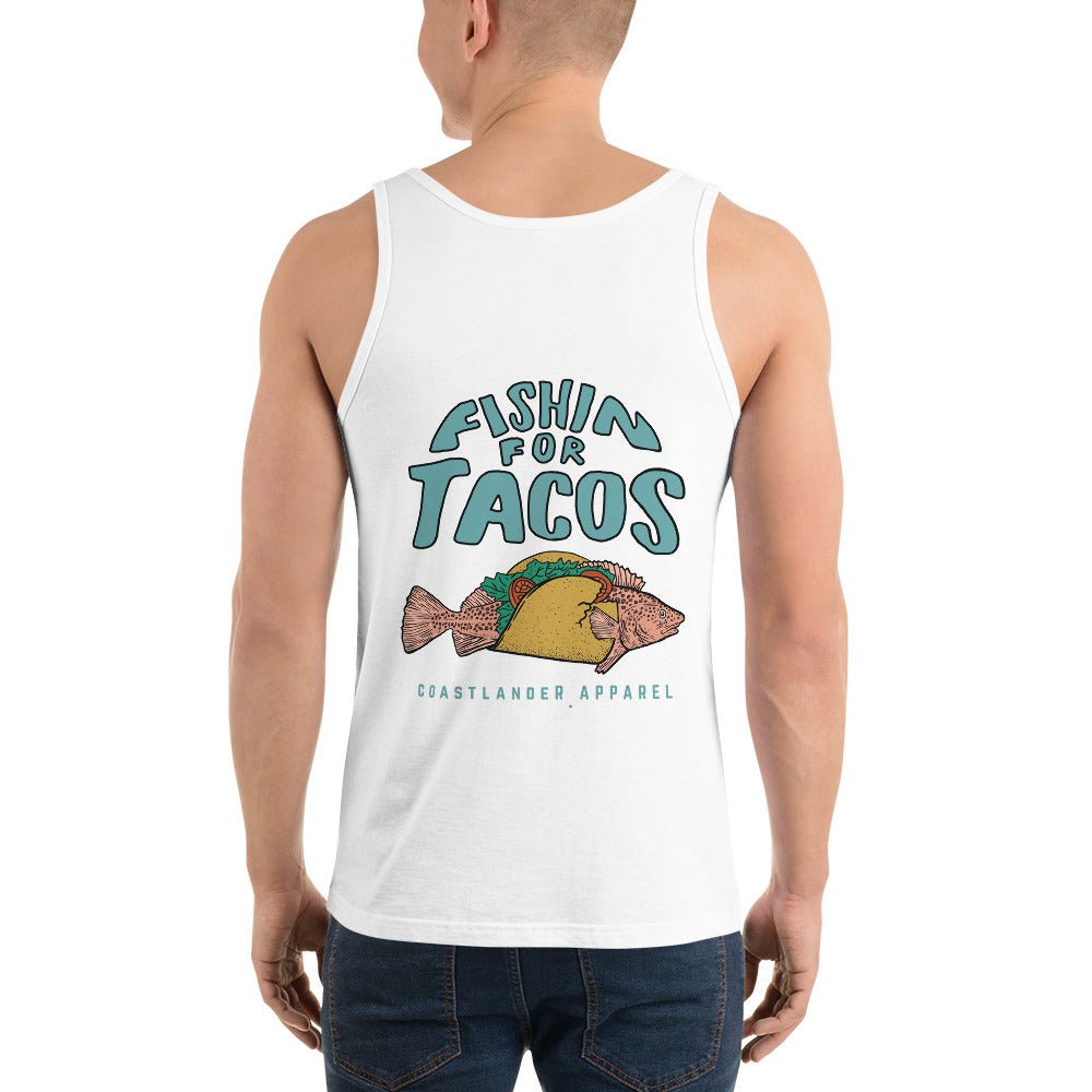 Design of Fishin For Tacos - Men's Tank Top , the colour is