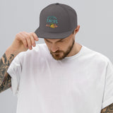 Design of Fishin For Tacos - Snapback Hat , the colour is Dark Grey