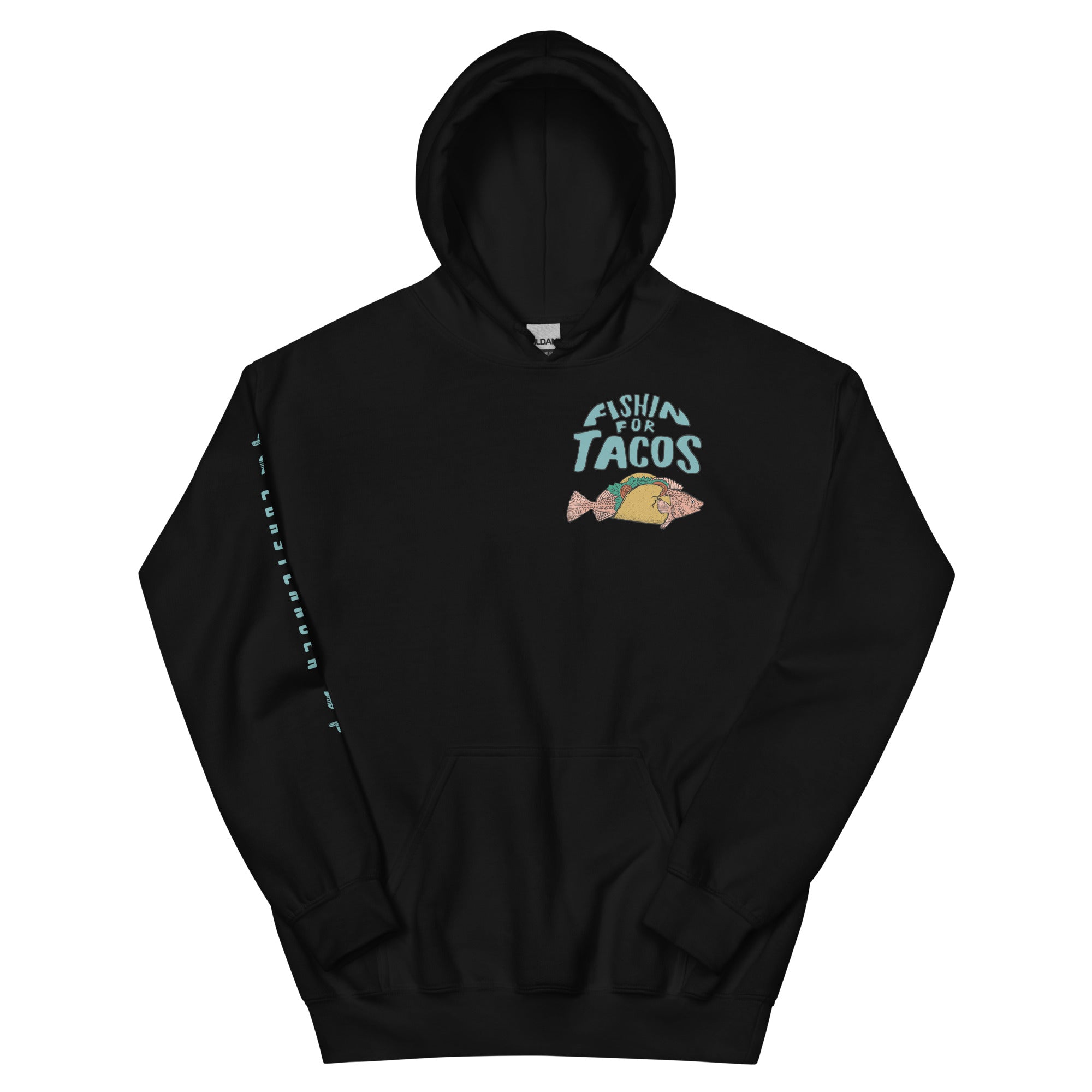 Design of Fishin For Tacos - Unisex Hoodie , the colour is
