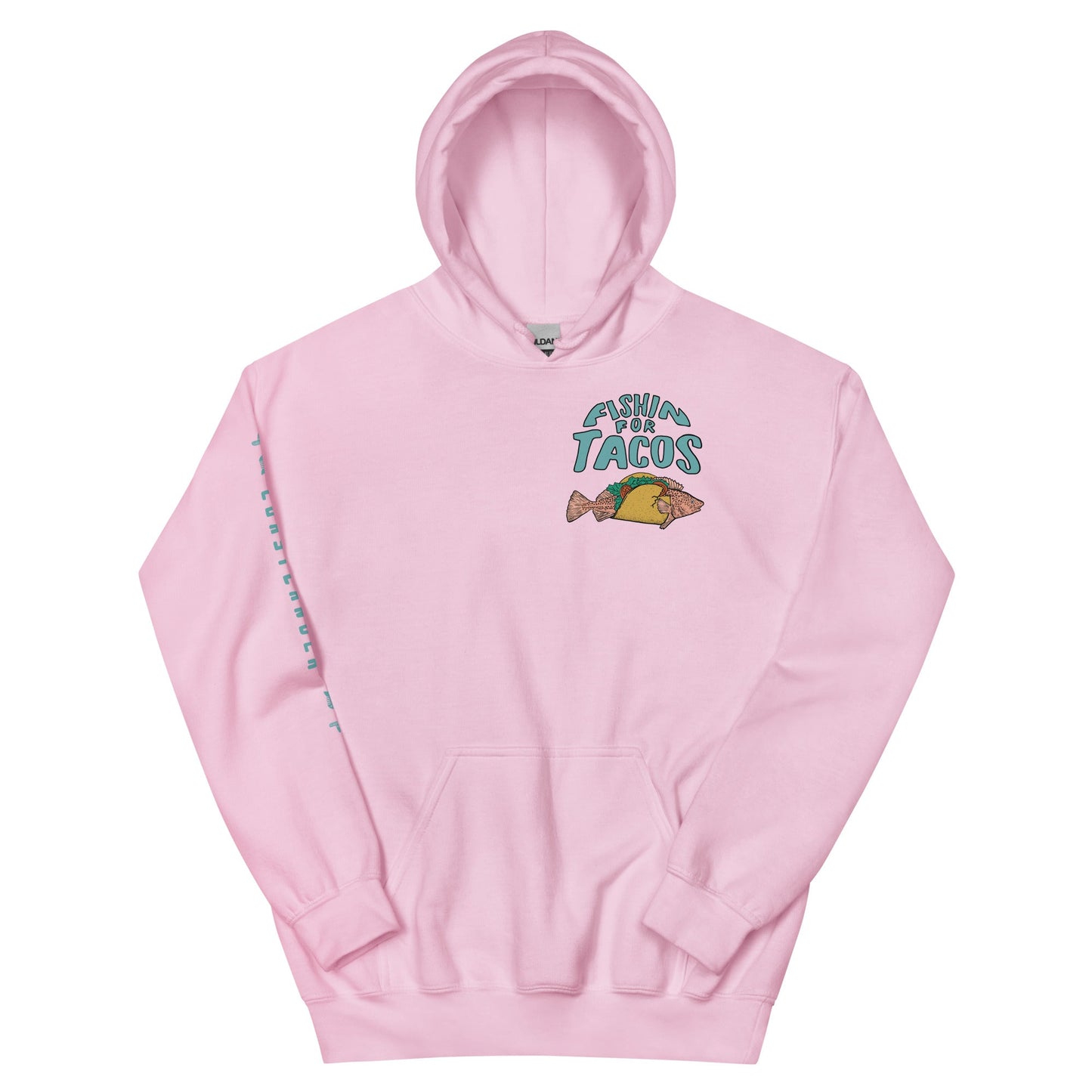 Design of Fishin For Tacos - Unisex Hoodie , the colour is