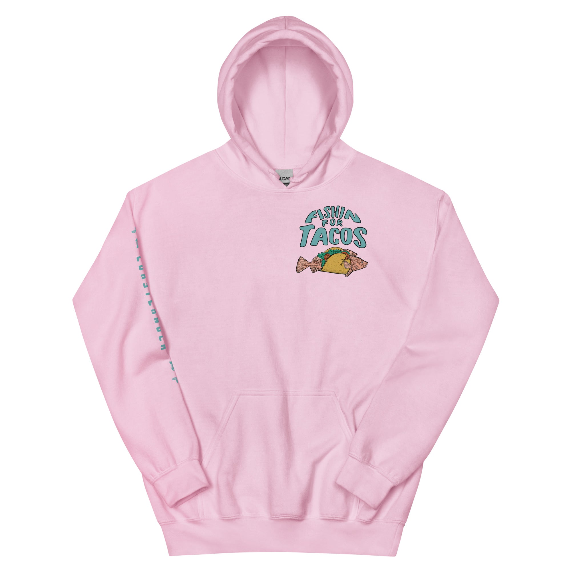 Design of Fishin For Tacos - Unisex Hoodie , the colour is