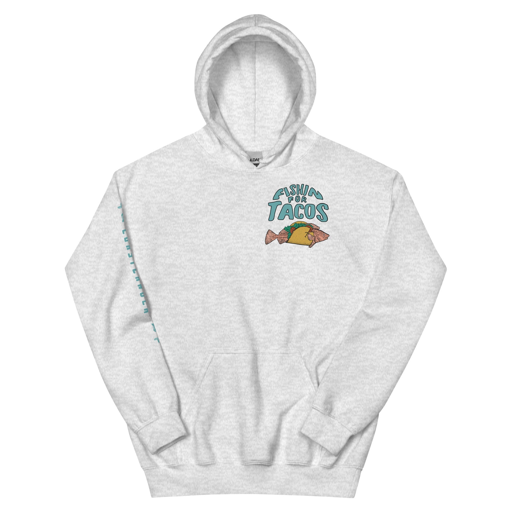 Design of Fishin For Tacos - Unisex Hoodie , the colour is
