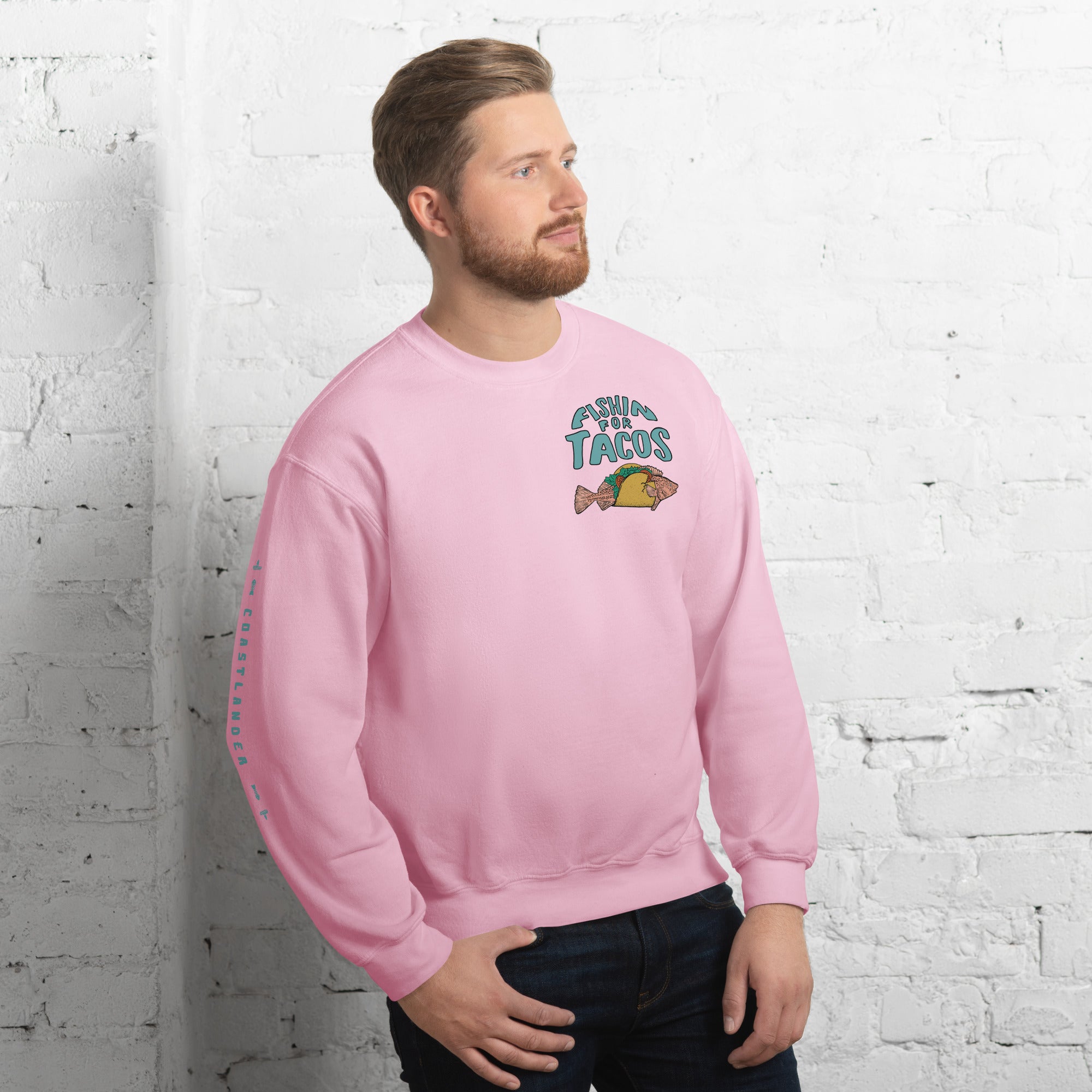 Design of Fishin For Tacos - Unisex Sweatshirt , the colour is
