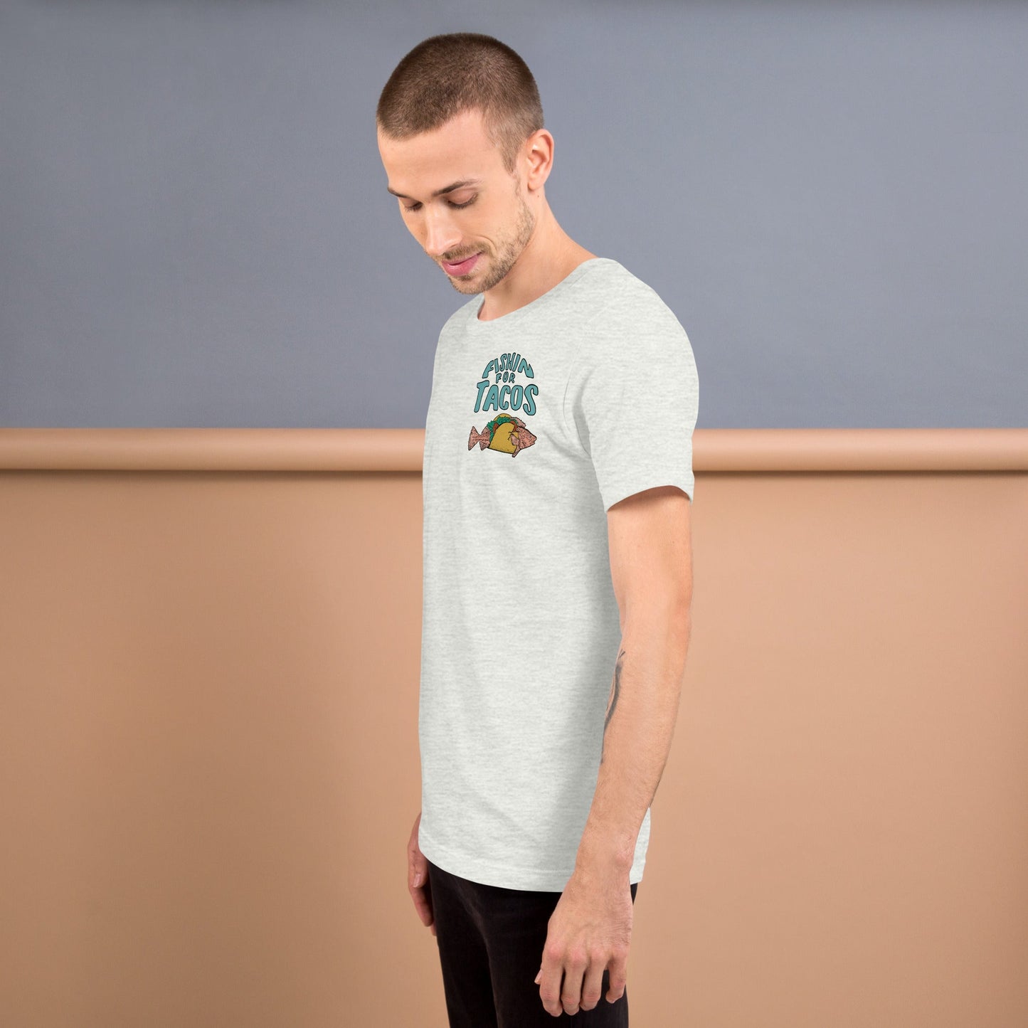 Design of Fishin For Tacos - Unisex t-shirt , the colour is