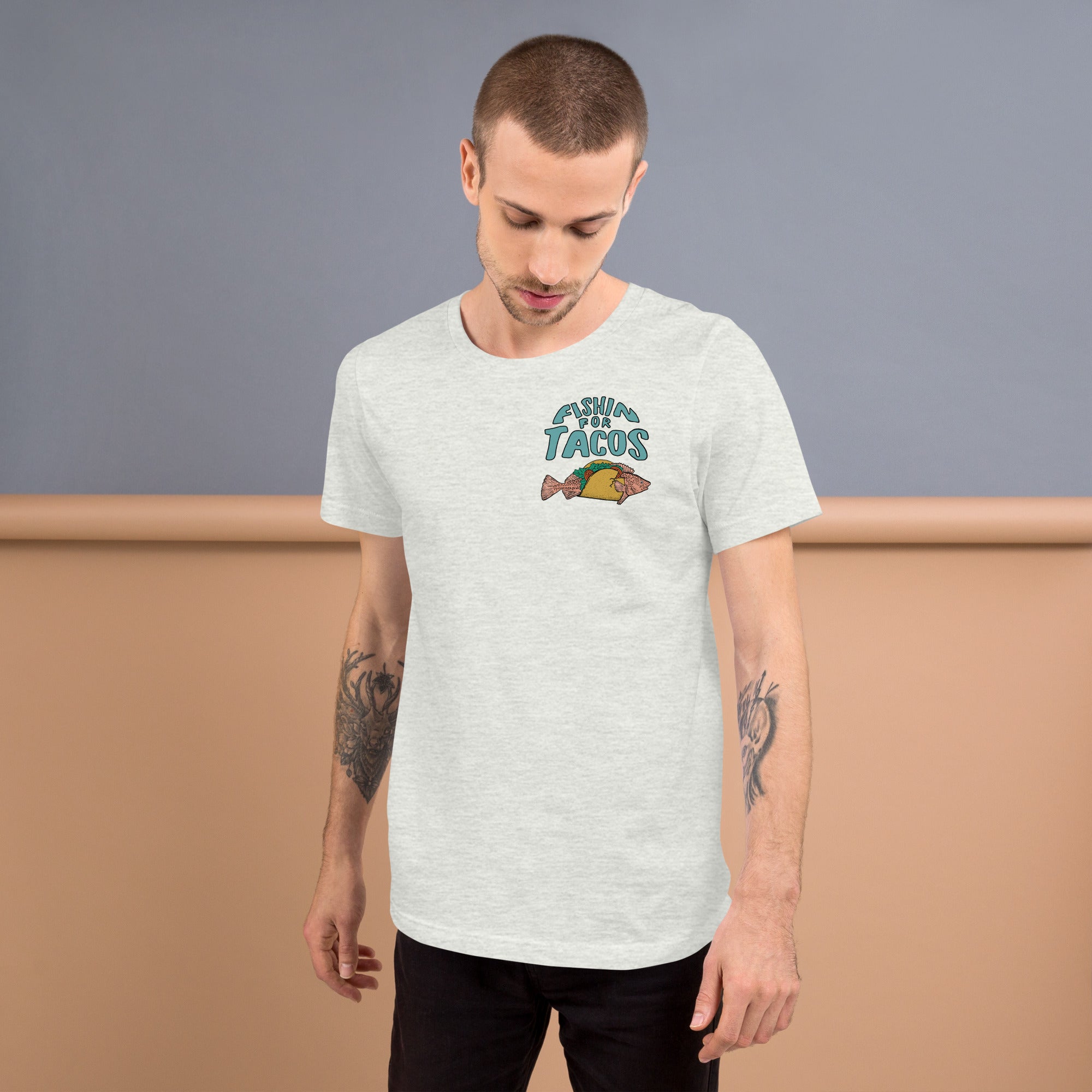 Design of Fishin For Tacos - Unisex t-shirt , the colour is