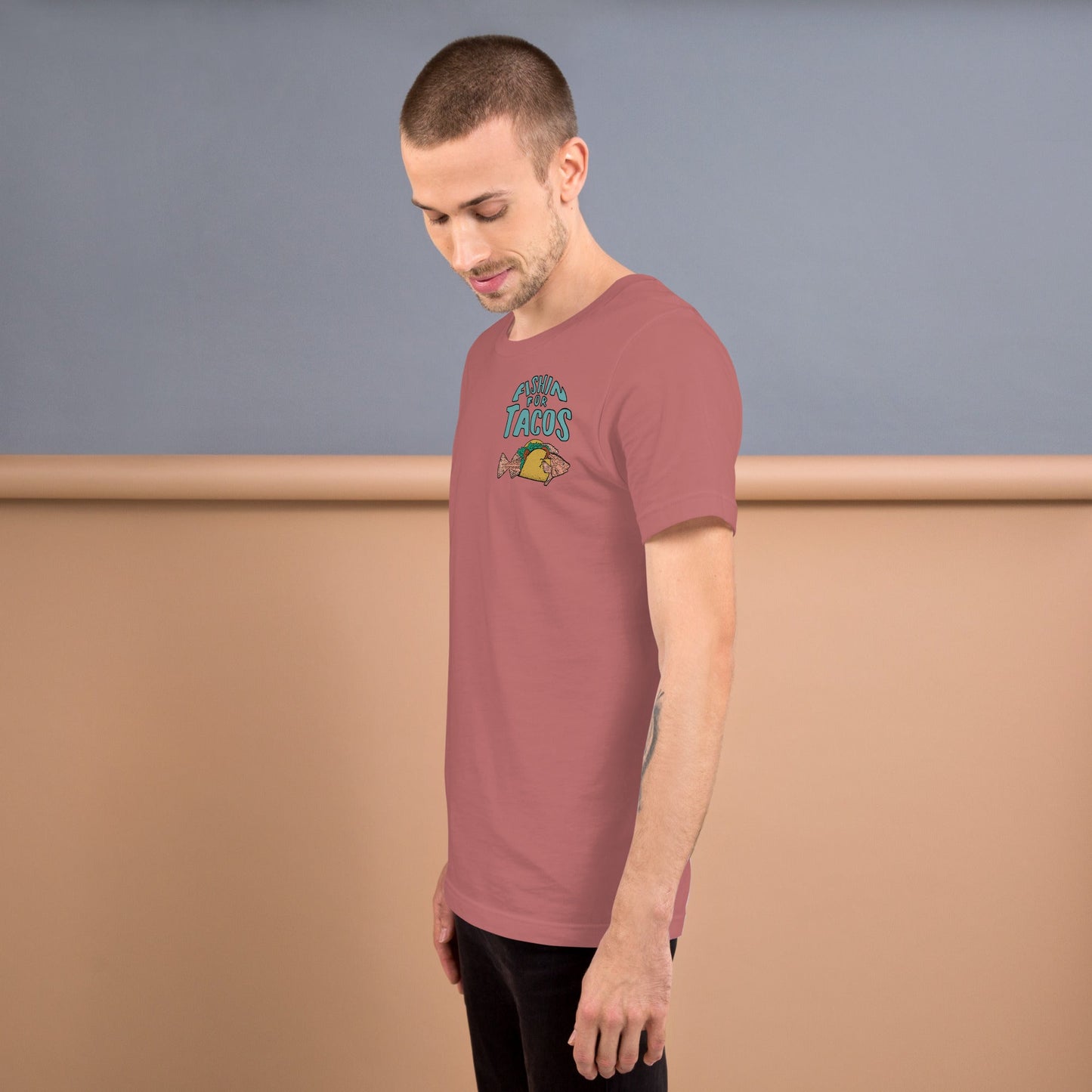 Design of Fishin For Tacos - Unisex t-shirt , the colour is