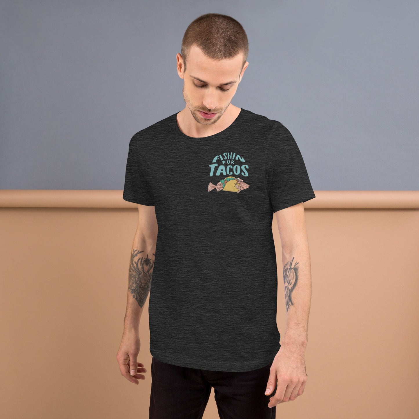 Design of Fishin For Tacos - Unisex t-shirt , the colour is