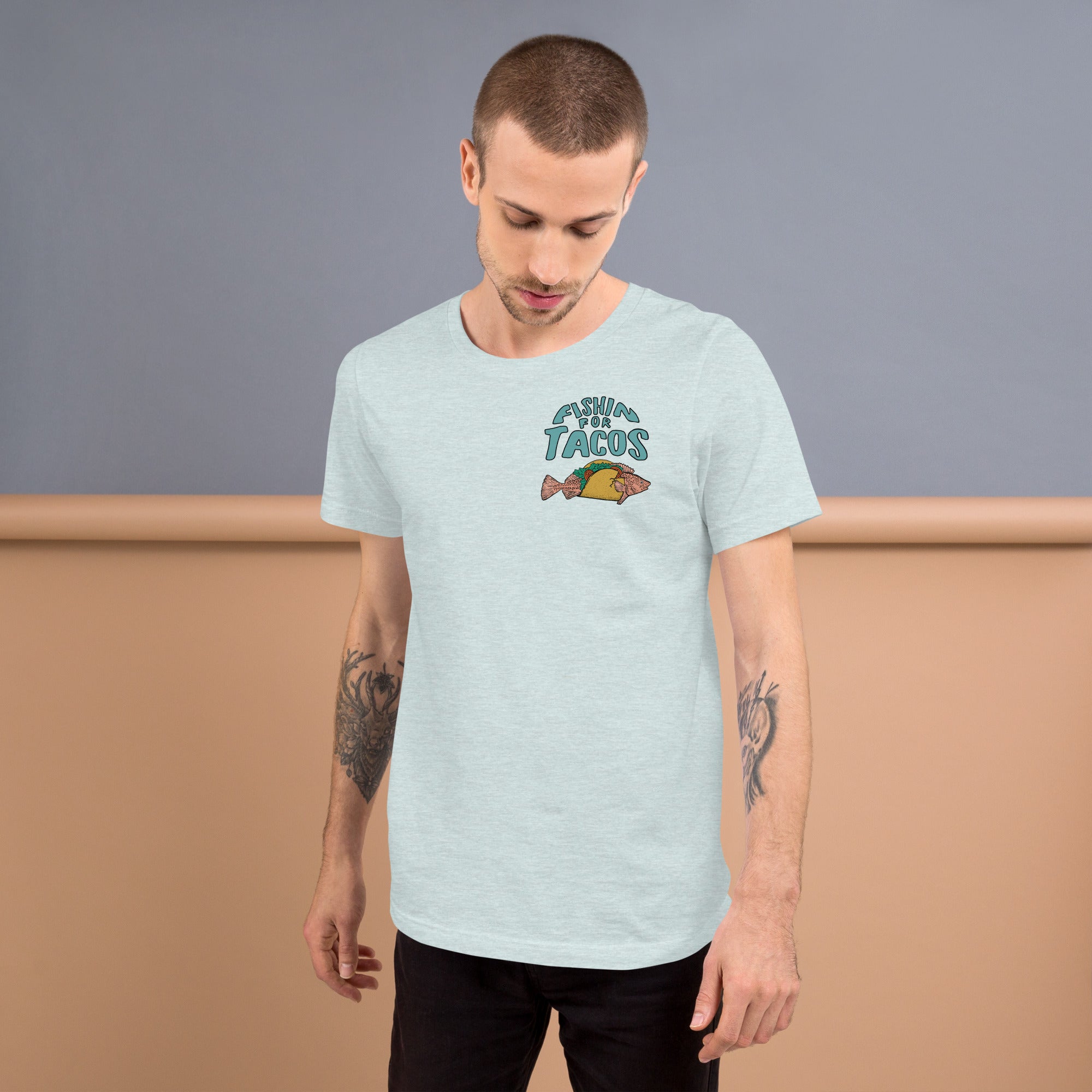 Design of Fishin For Tacos - Unisex t-shirt , the colour is