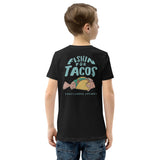 Design of Fishin For Tacos - Youth Short Sleeve T-Shirt , the colour is