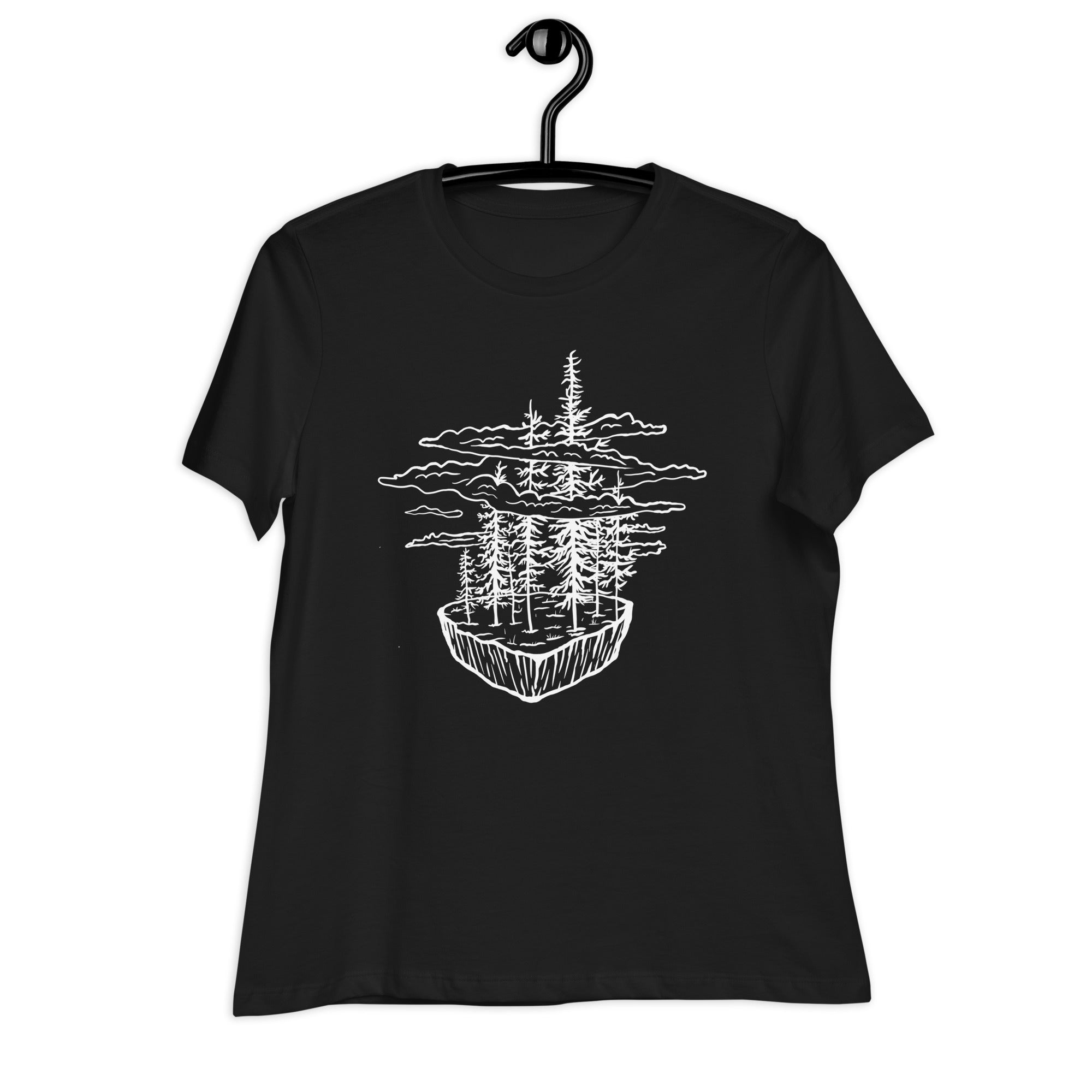 Design of Floating Tree Island - Women's Relaxed T-Shirt , the colour is