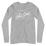 Design of FULL SEND - Unisex Long Sleeve Tee , the colour is Athletic Heather