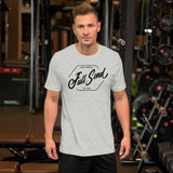 Design of FULL SEND - Unisex t-shirt , the colour is Athletic Heather