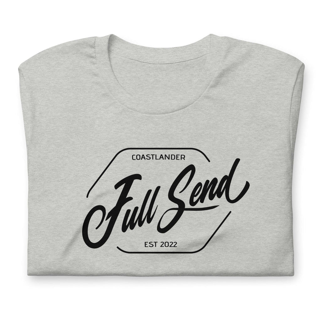 Design of FULL SEND - Unisex t-shirt , the colour is Athletic Heather