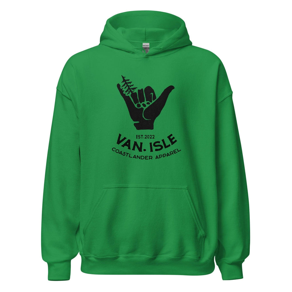 Design of Hang Loose - Boom shaka laka - surfer design - Unisex Hoodie , the colour is Irish Green