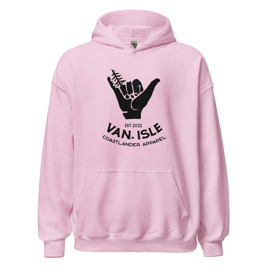 Design of Hang Loose - Boom shaka laka - surfer design - Unisex Hoodie , the colour is Light Pink