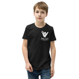 Design of Hang Loose - Boom ShakaLaka - Large back design - Youth Short Sleeve T-Shirt , the colour is