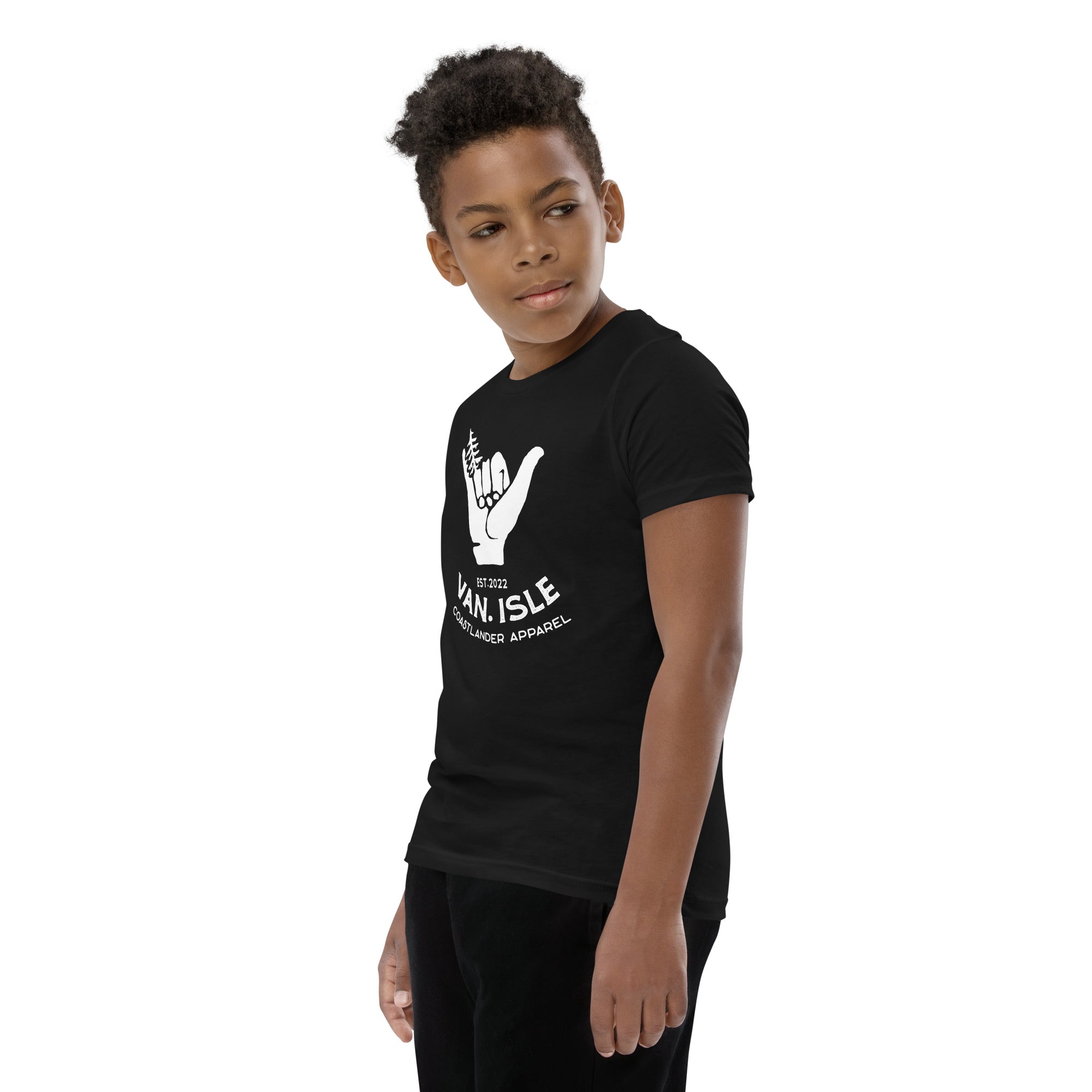 Design of Hang Loose - Boom ShakaLaka - Large front design - Youth Short Sleeve T-Shirt , the colour is